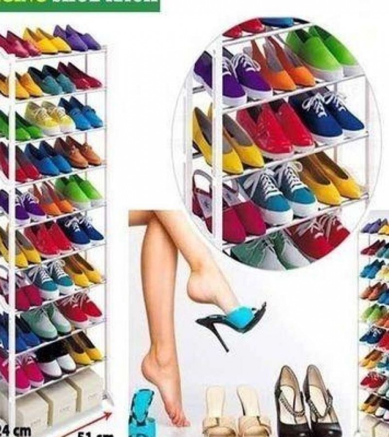Shoe Shelf Storage - White