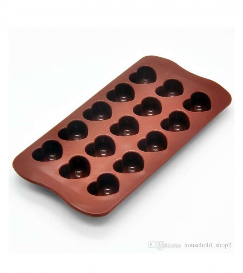 Silicone Chocolate Moulds Non-stick 15 cavity Love Heart Shape Chocolate Cake Molds
