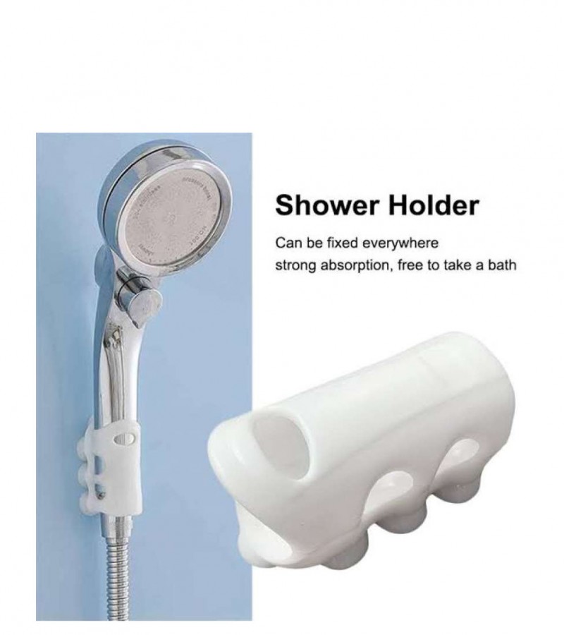 Silicone Shower Bracket, Adjustable Suction Cup, Removable Wall Mount Shower Bracket