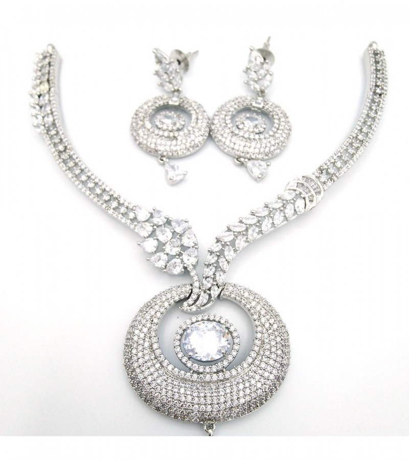 Silver Glowing Jewelry Set