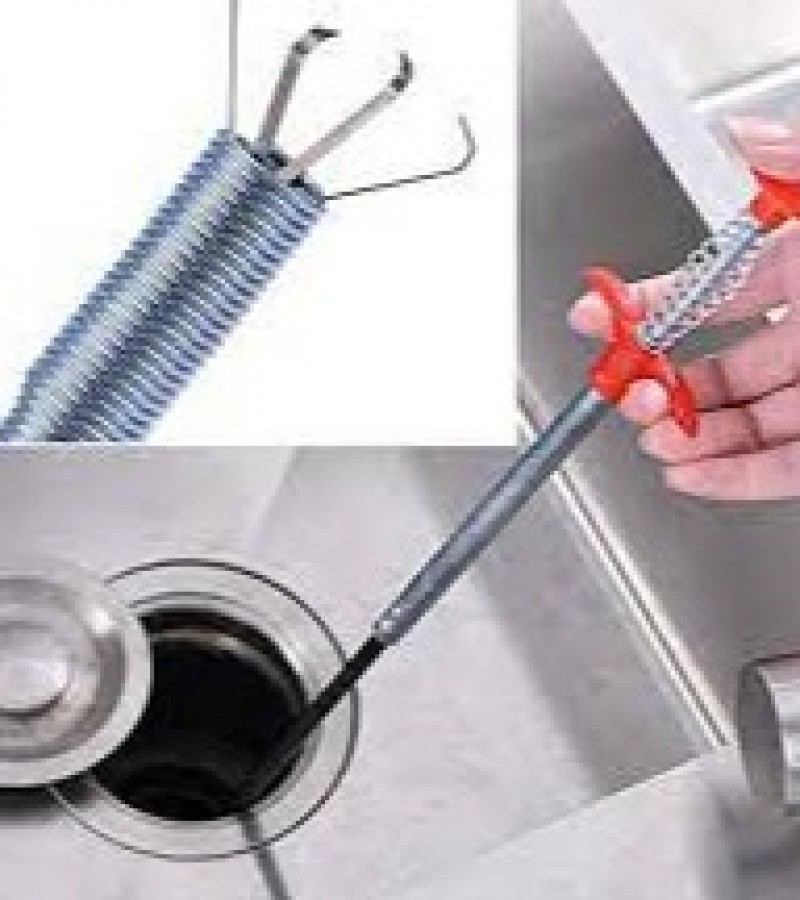 Sink Pipe Drain Cleaner Un blocker 1.5M Snake Cable
