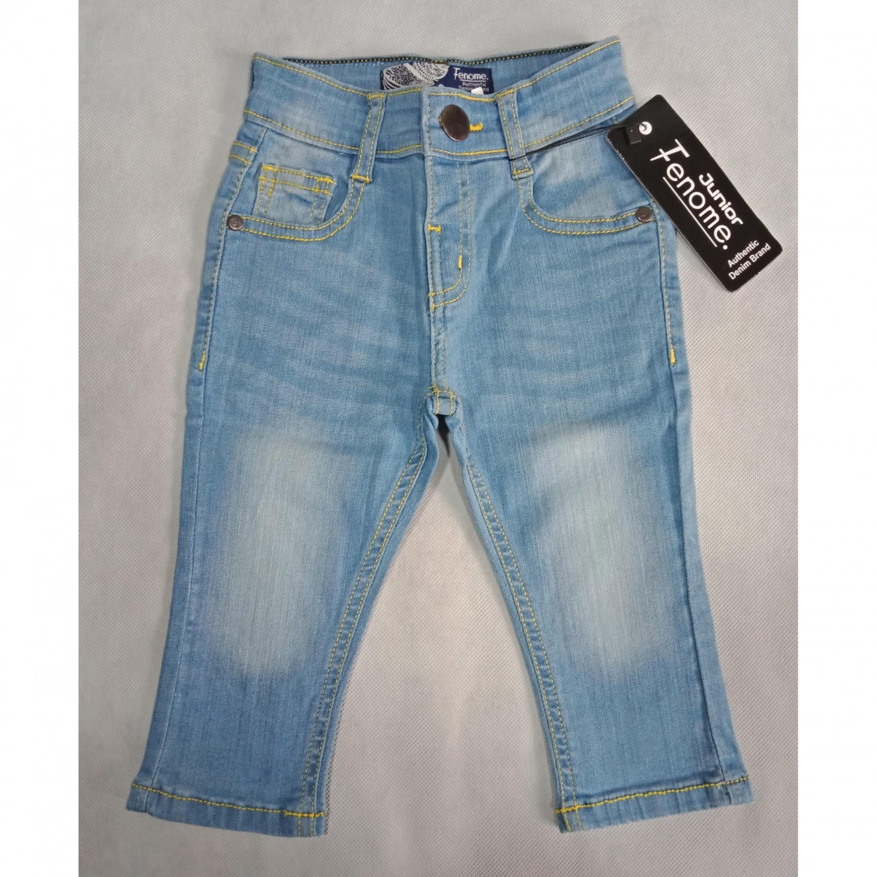 Skye Blue Slub Denim Jeans Pants For Boys
