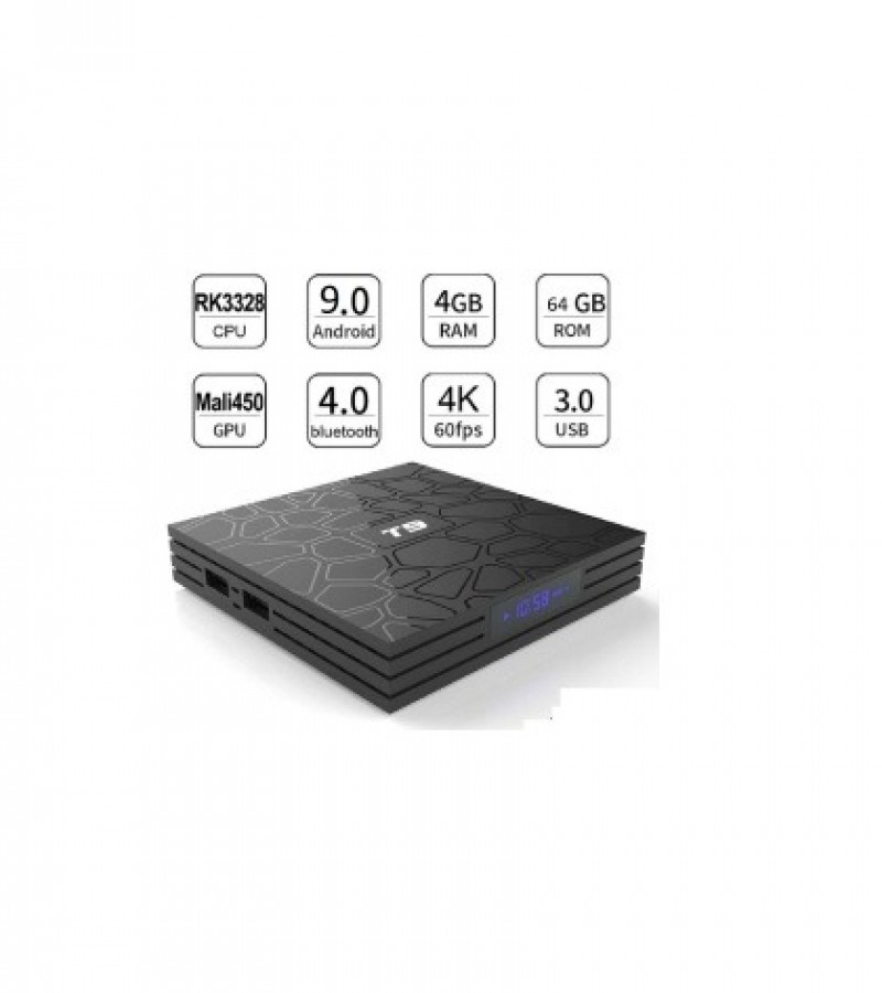 SMART BOX T9 4GB+64GB QUAD CORE 4K ULTA HD 9.0V