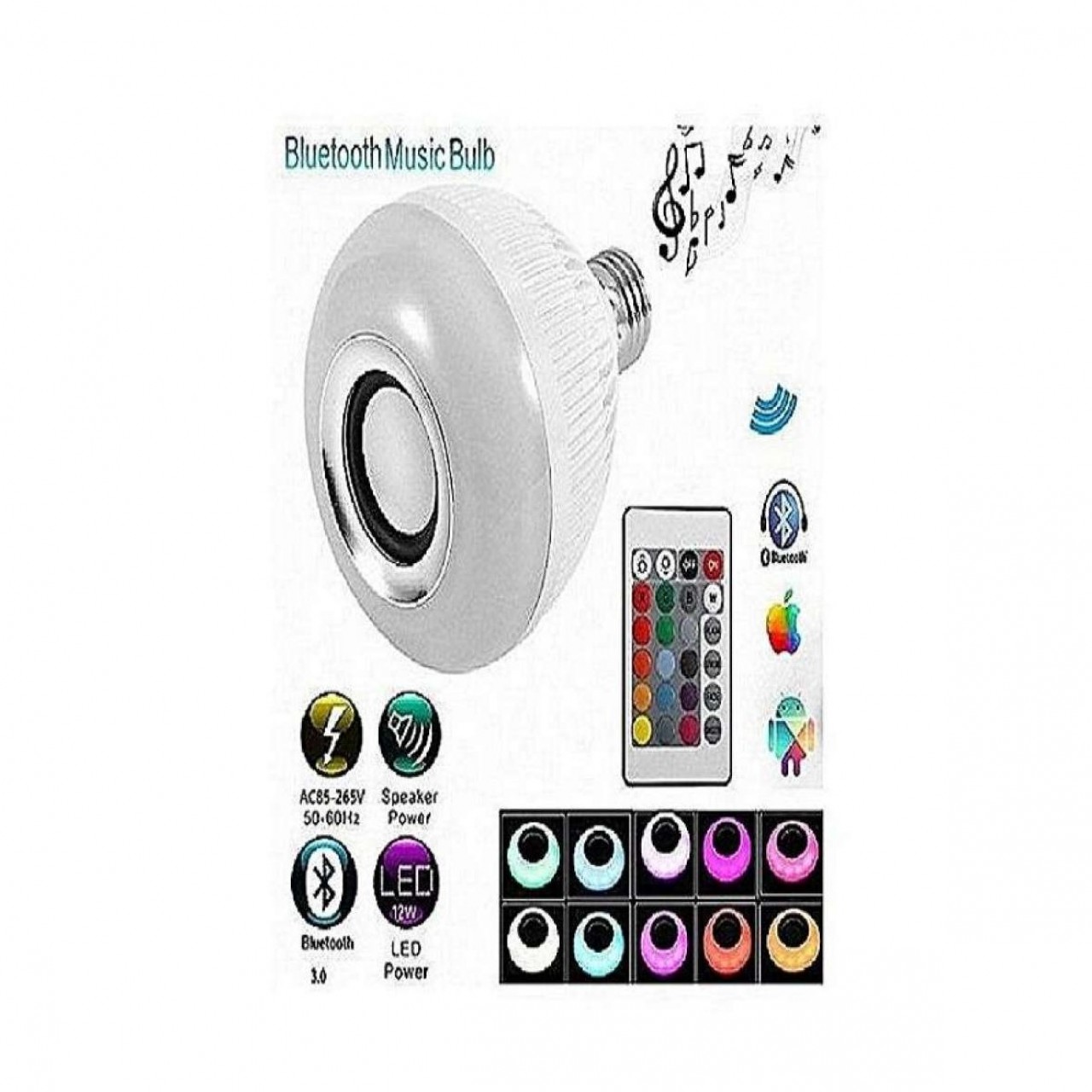 Smart Led Light Bulb With Blue Tooth Speaker - 10W E27 Smartphone App Controlled Music Bulb