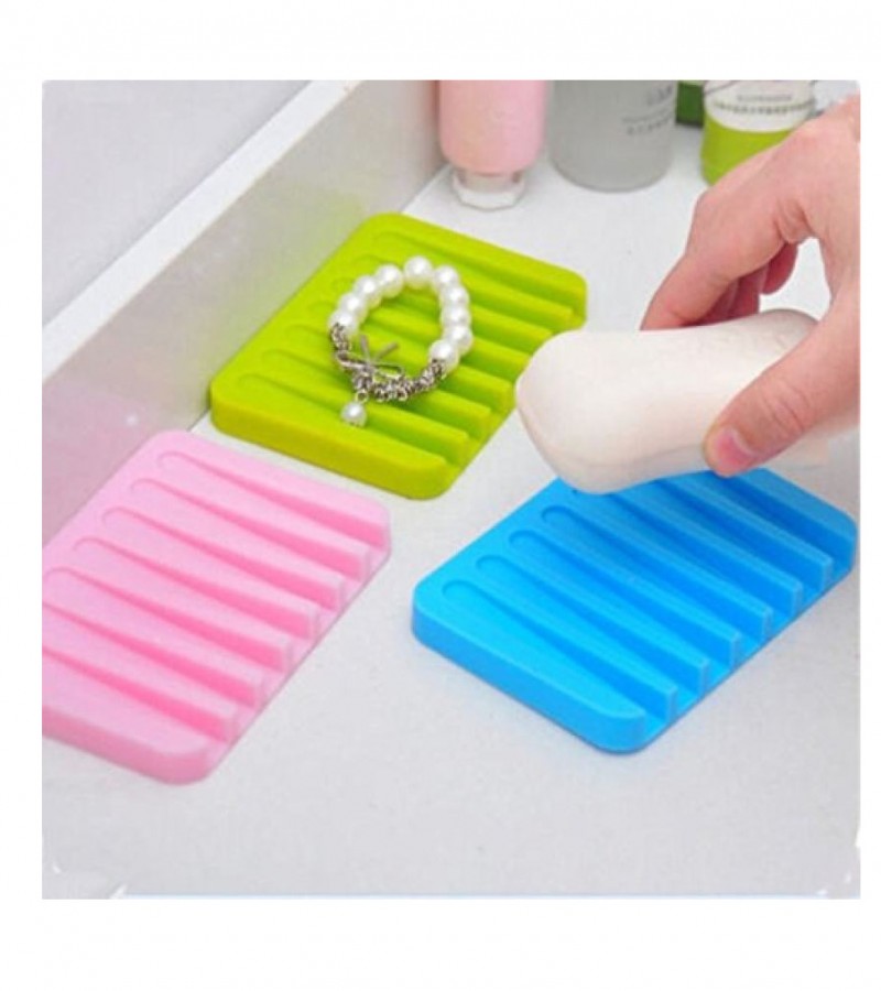 Soap Holder Silicone Soap Tray for Shower Bathroom Kitchen