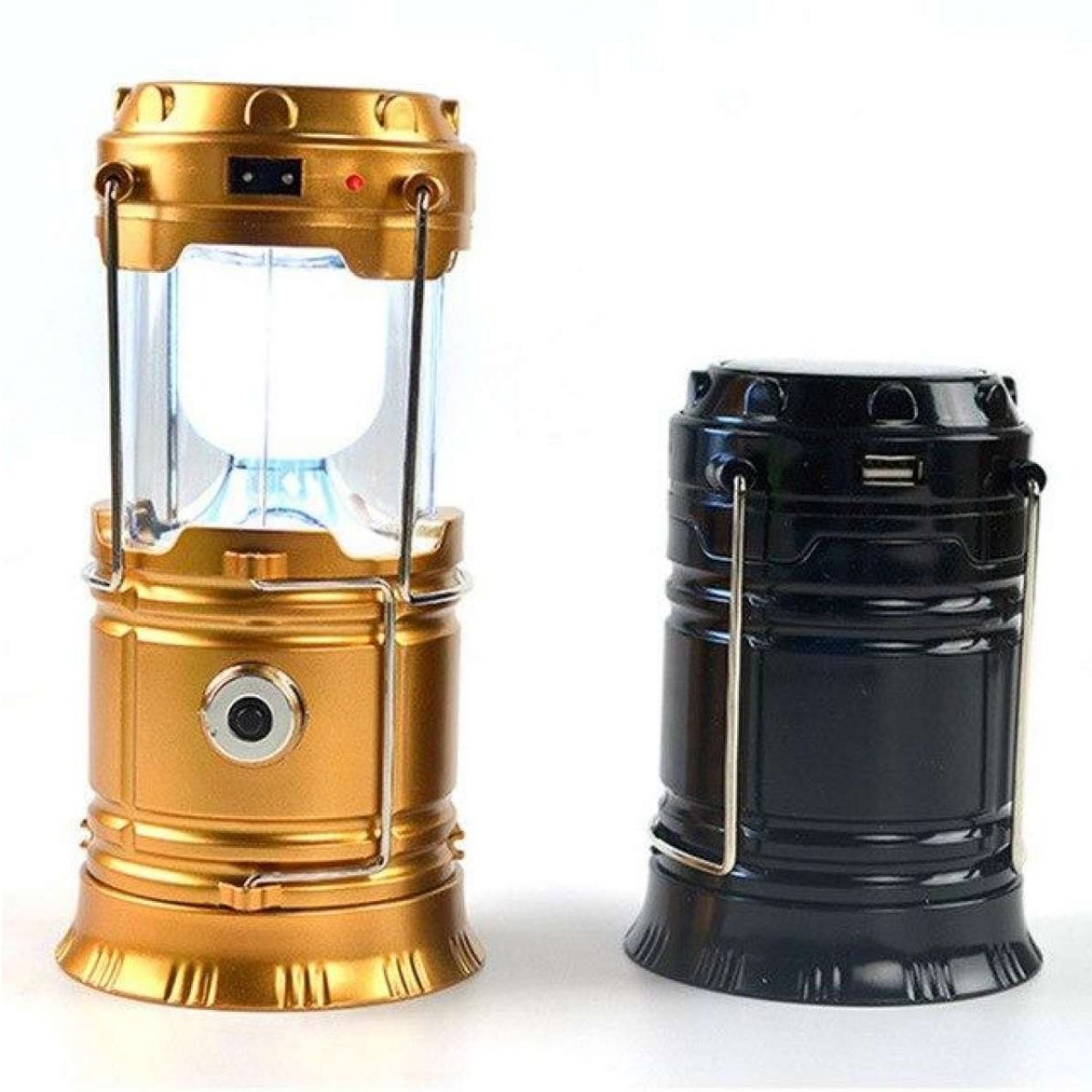 Solar Led Flashlight Camping Lights - Rechargeable Lantern