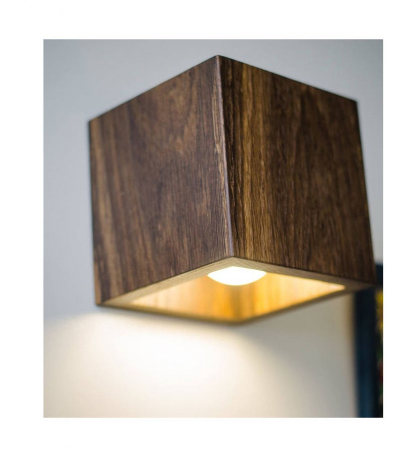 Solid and Rustic Wood Wall Lamp Wall Mounted Light Indoor For Bedroom, Office and Restaurant