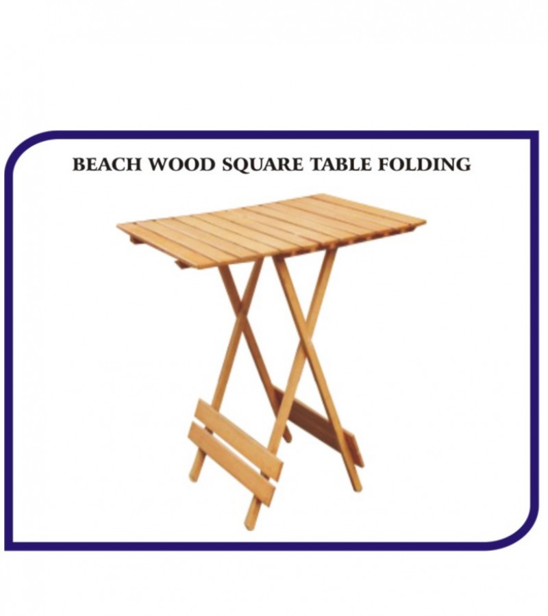 Solid Beach Wood Folding Square Table Coffee Table
