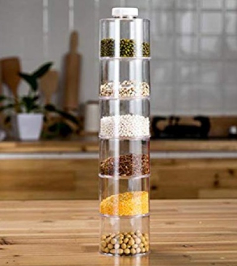 Spice Tower Self Stacking Spice-Bottles, Set of 6