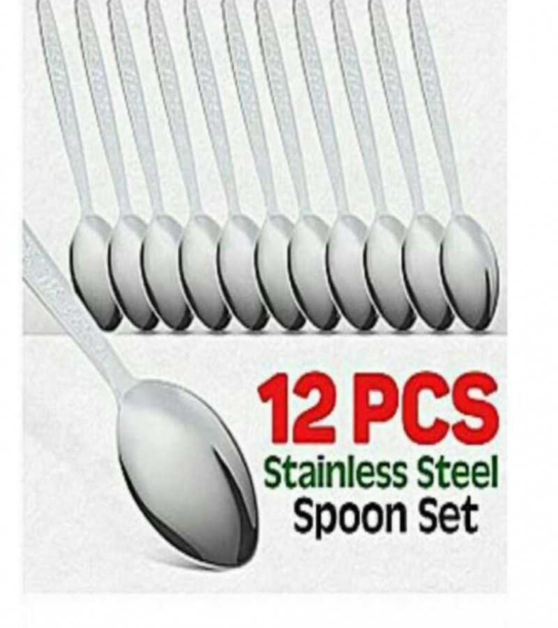 Spoon Set Steel Made (Pack Of 12)