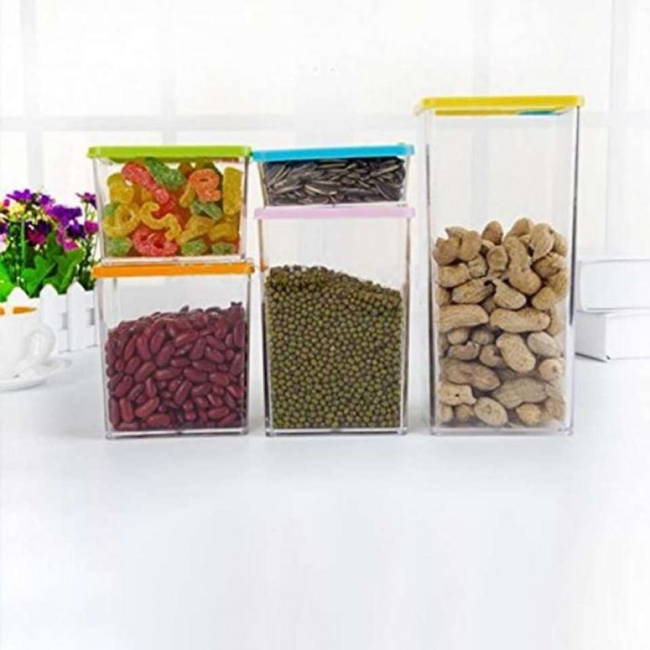 Stackable & Space Savvy Pocket Block Container - Set Of 6 Pieces