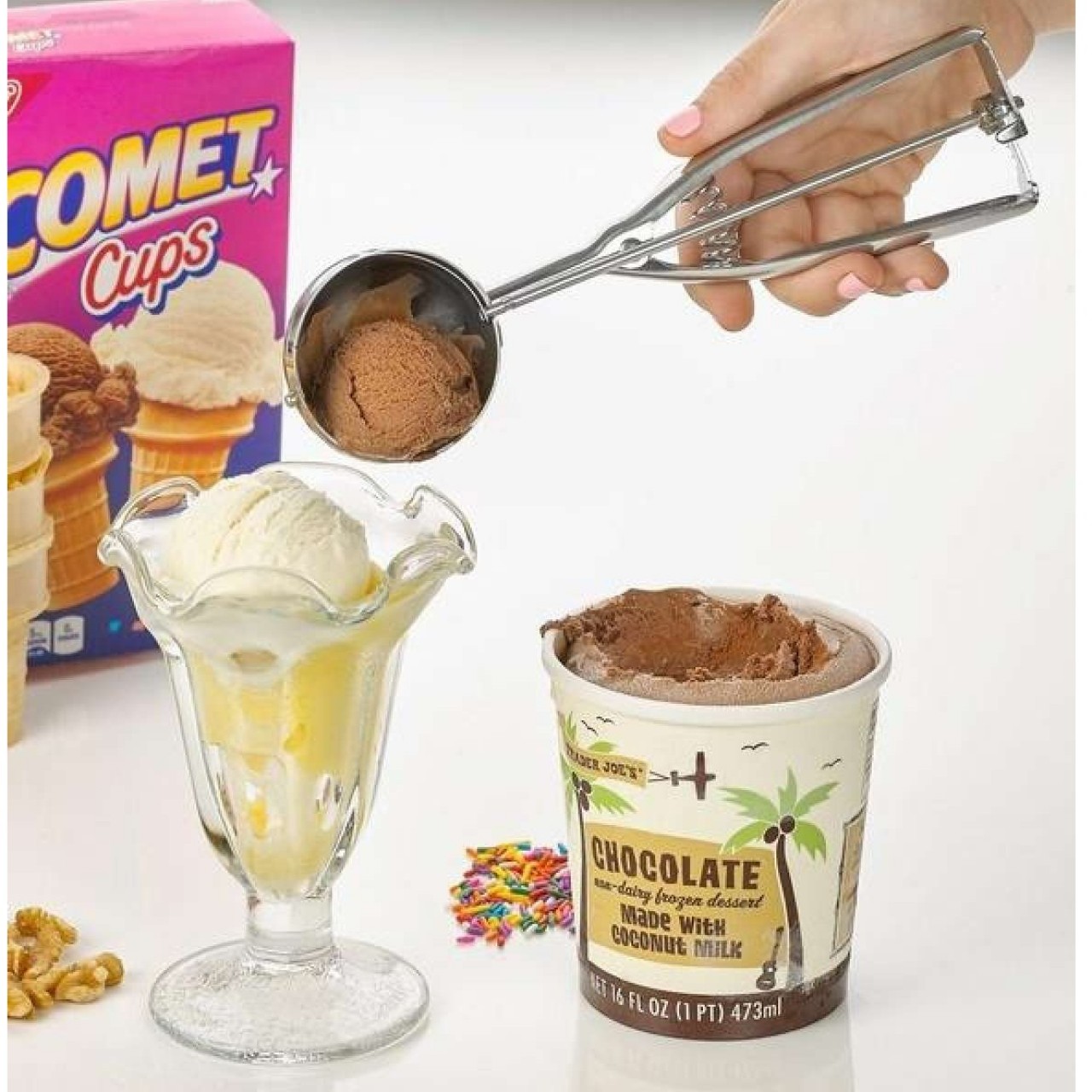 Stainless Steel Ice Cream Scooper Spoon