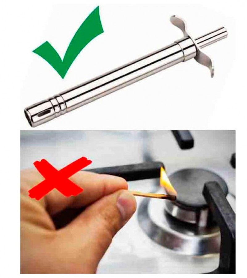 Stainless Steel Metallic kitchen Lighter Regular Gas Lighter for Kitchen Stove | Saahib