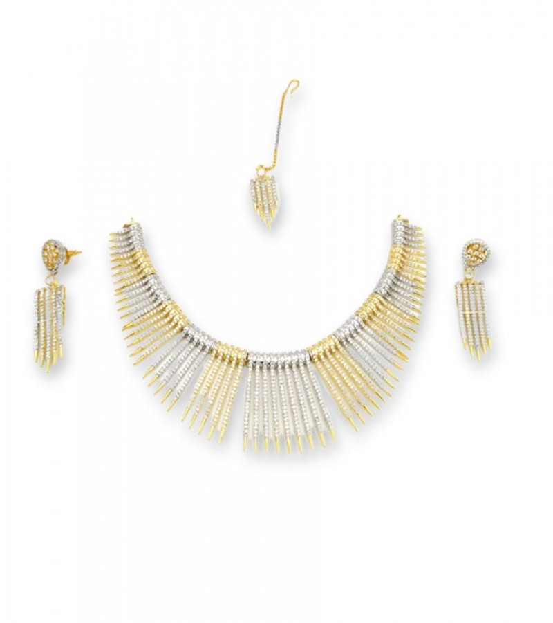 Stylish Gold & Silver Jewelry Set