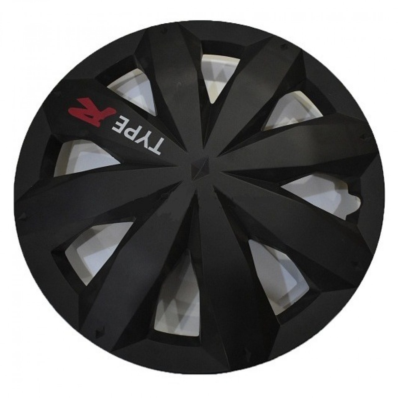 Stylish Type R Wheel Cover - 12 Inches - Black