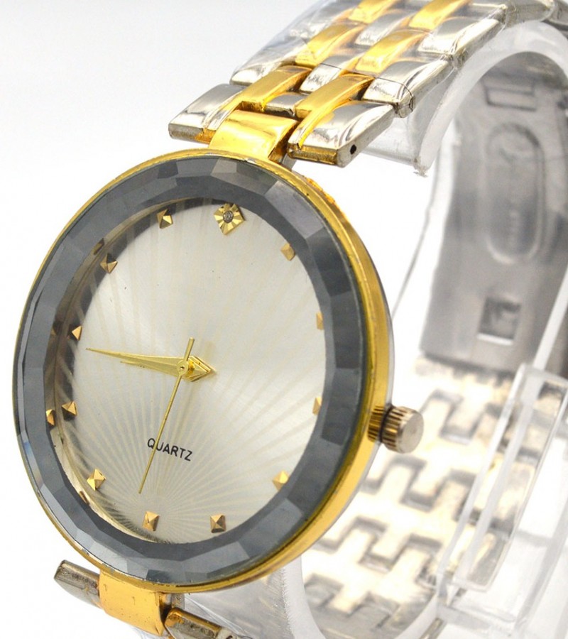 Stylish White Dial Watch For Men