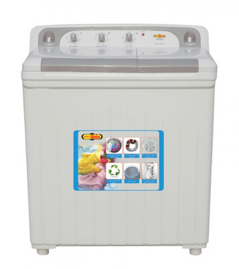 Super Asia SA-245 Easy Wash Twin Tub Washing Machine | 8 KG