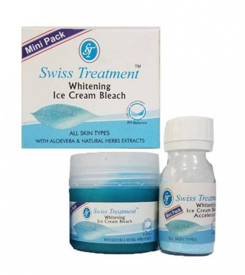 Swiss Treatment Ice Cream Bleach Blue & White Box For All Skin Types