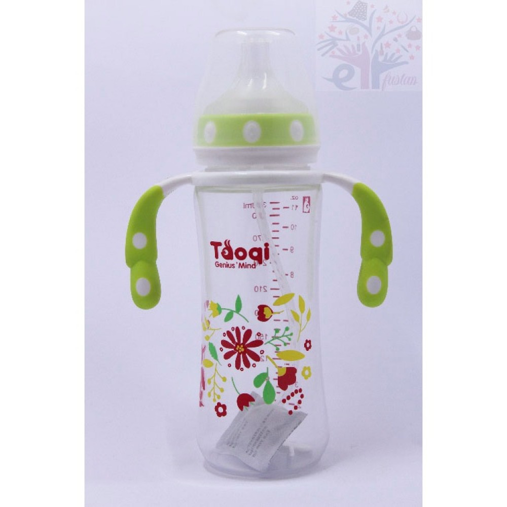 Taoqi Wide-Nick Feeding Anti Hot Feeding Bottle With Double Coloured Handle