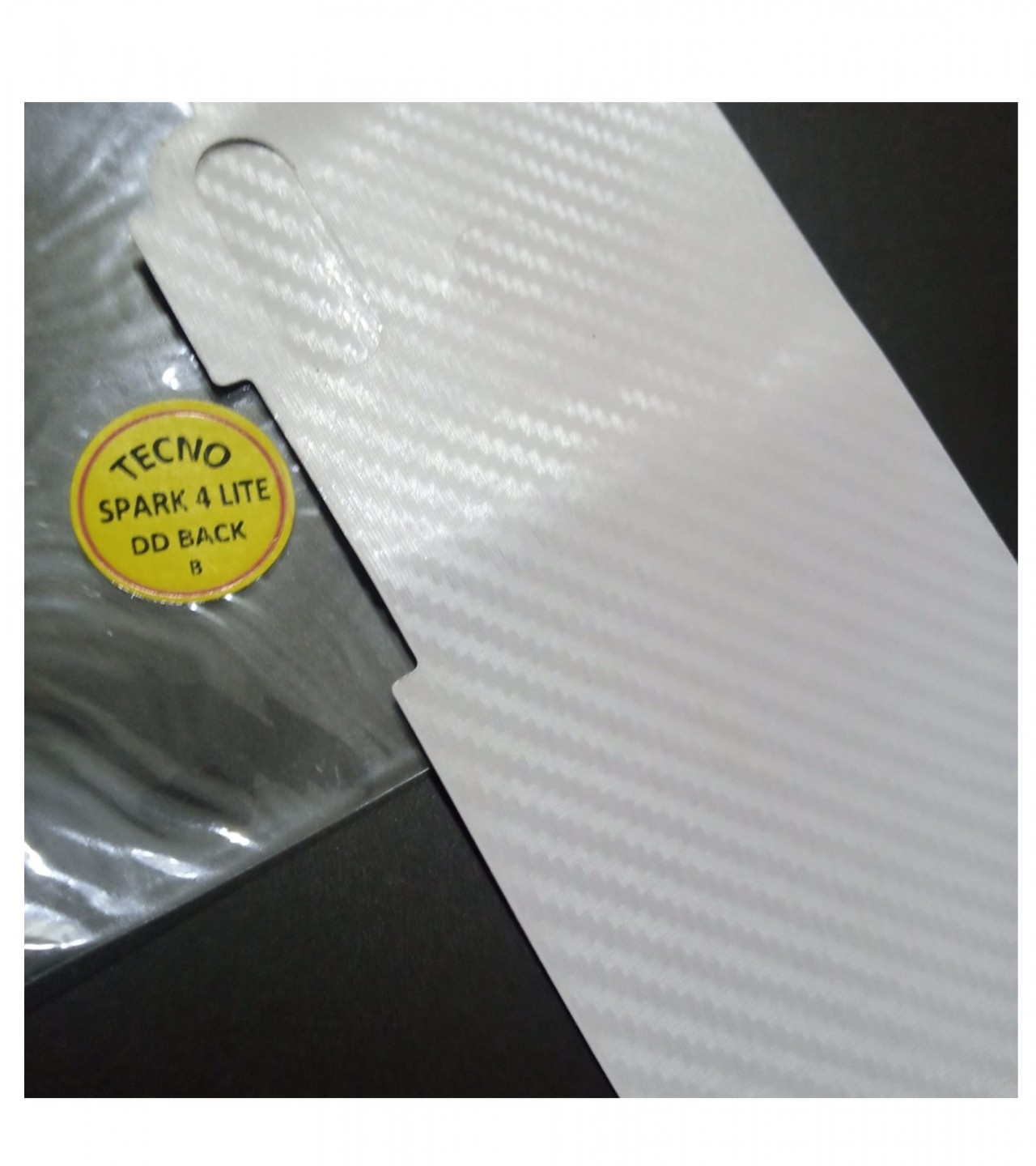 Tecno spark 4 lite - Carbon fibre sheet - Matte Mosaic Design - Back Skin - Back Protector - Sheet