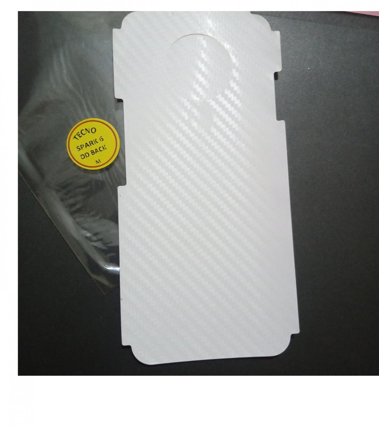 Tecno spark 6 - Carbon fibre sheet - Matte Mosaic Design - Back Skin - Back Protector - Sheet