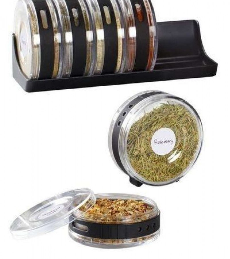 The Suit Up Round Spice Rack - Black