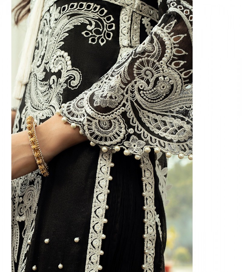 Three piece Unsitched Lawn with linen dupatta