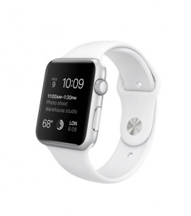 Apple watch series 3 silver aluminum case with white sport band best sale