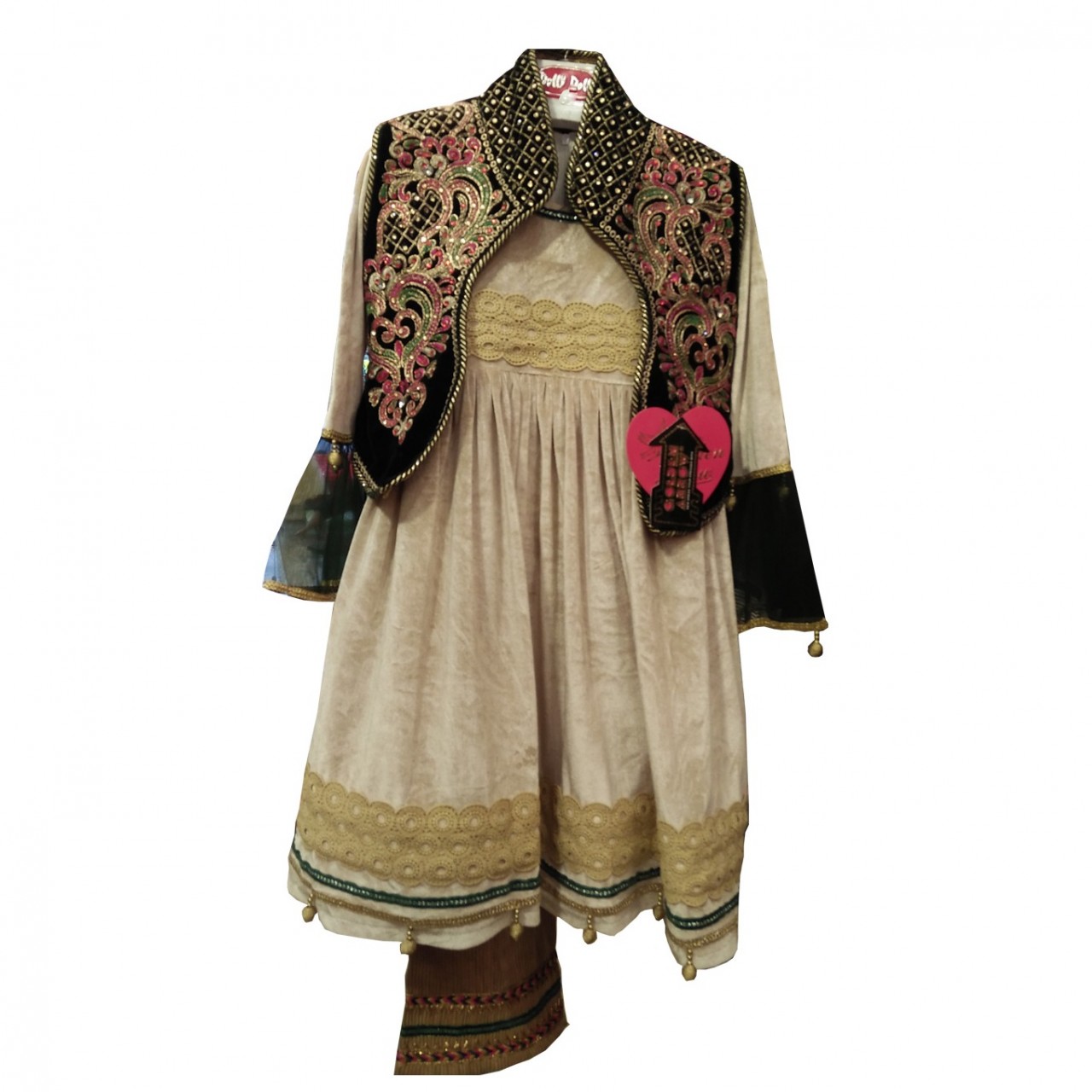Traditional Sindhi Frock With Inner Tights For Girls  - 1 To 7 Years
