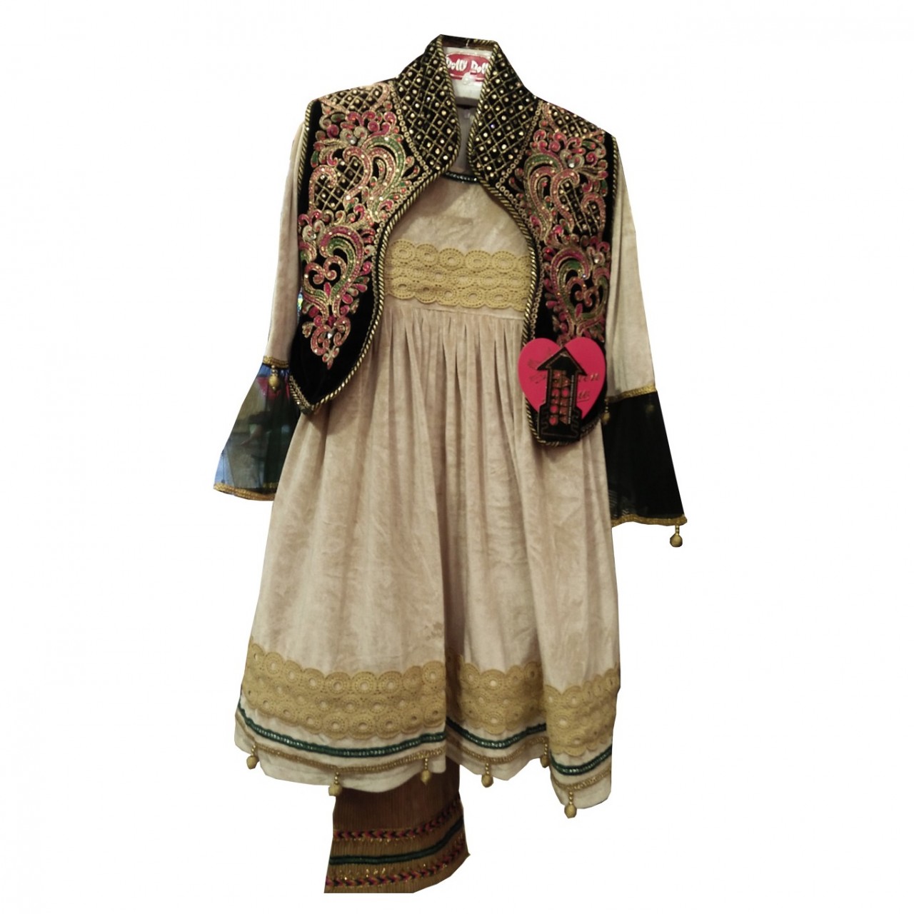 Traditional Sindhi Frock With Inner Tights For Girls  - 1 To 7 Years