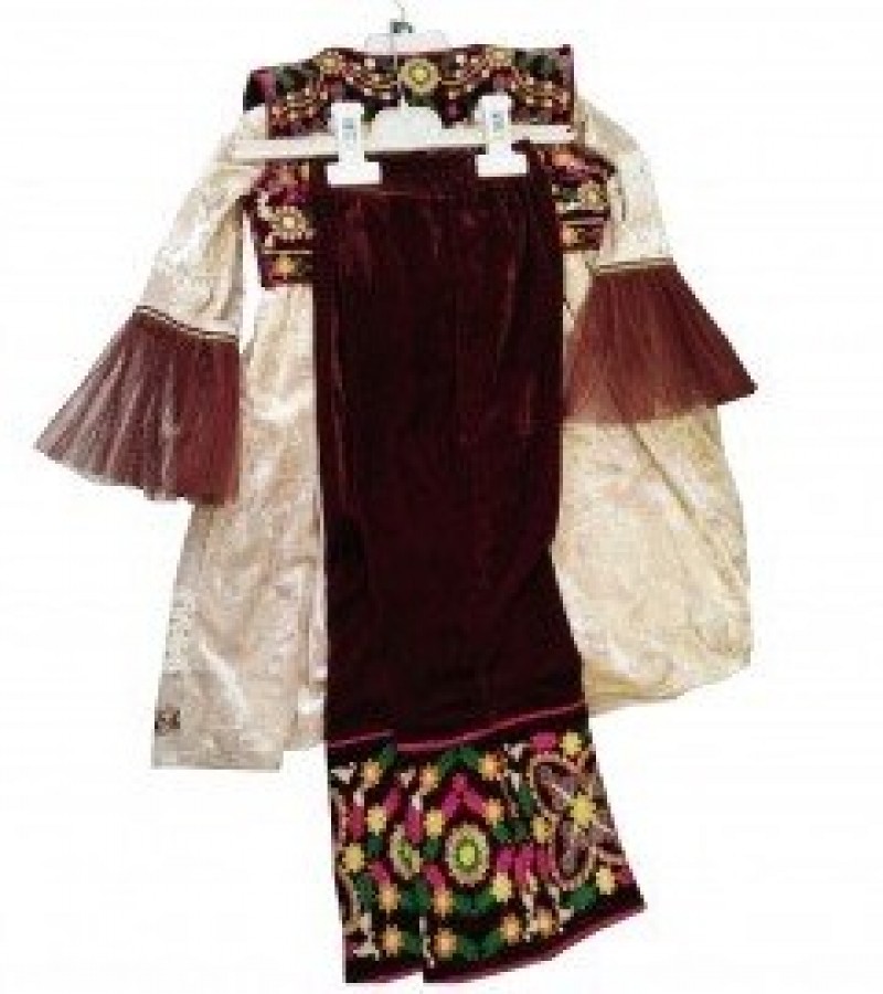 Traditional Sindhi Frock With Inner Velvet Tights - 1 To 5 Years