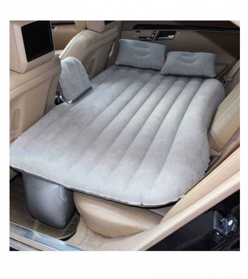 Universal Car Air Mattress Travel Bed Inflatable - Grey