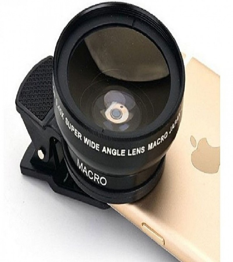 Universal Clip-on Wide Angle Macro Lens For Smartphones - 37mm-0.45x