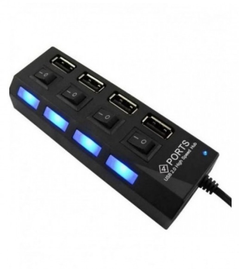 Usb Hub 4 Port 2.0 With Button