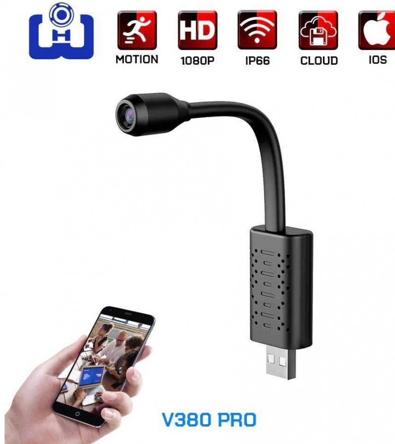 USB Mini Wifi Camera App V380 Pro HD 1080p 2MP