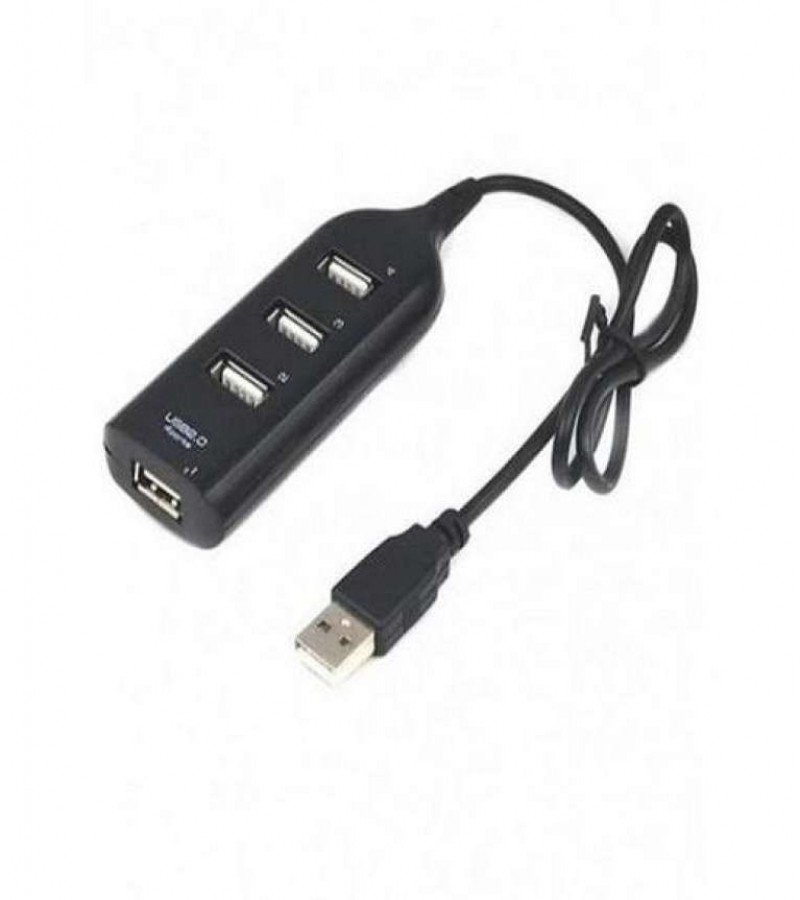 USB Plug 4 Ports - Black