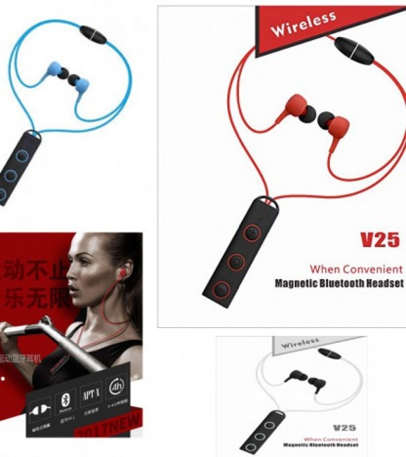 V25 Wireless Bluetooth Magnetic Handsfree