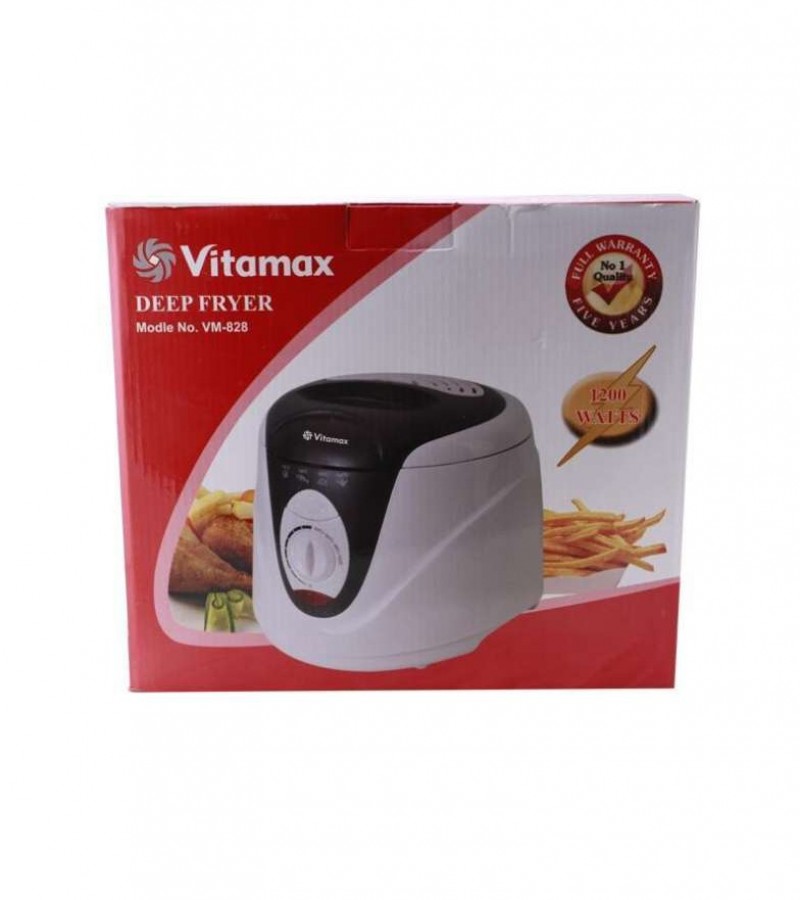 Vitamax VM-828 - Deep Fryer - 1.7 Ltr - White & Black