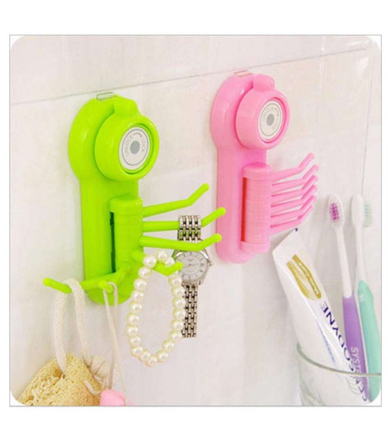 Wall Mounted Suction Cup Hook Hanger for Kitchen Bathroom
