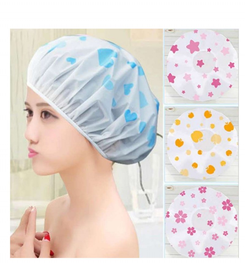 Waterproof Shower Bathing Cap Adjustable Elastic Plastic Baby Shower Cap