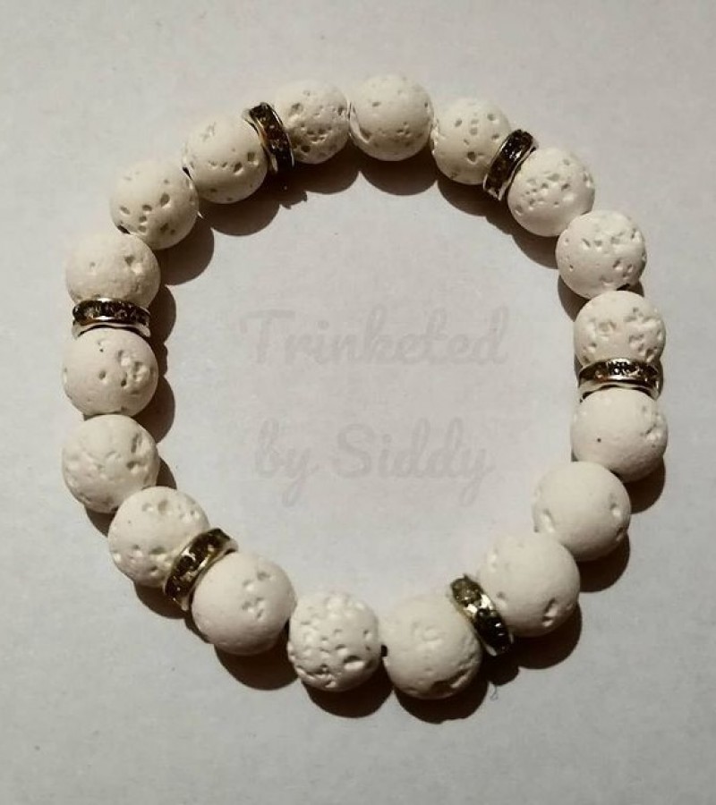 White Lava/Volcanic Beads Bracelet