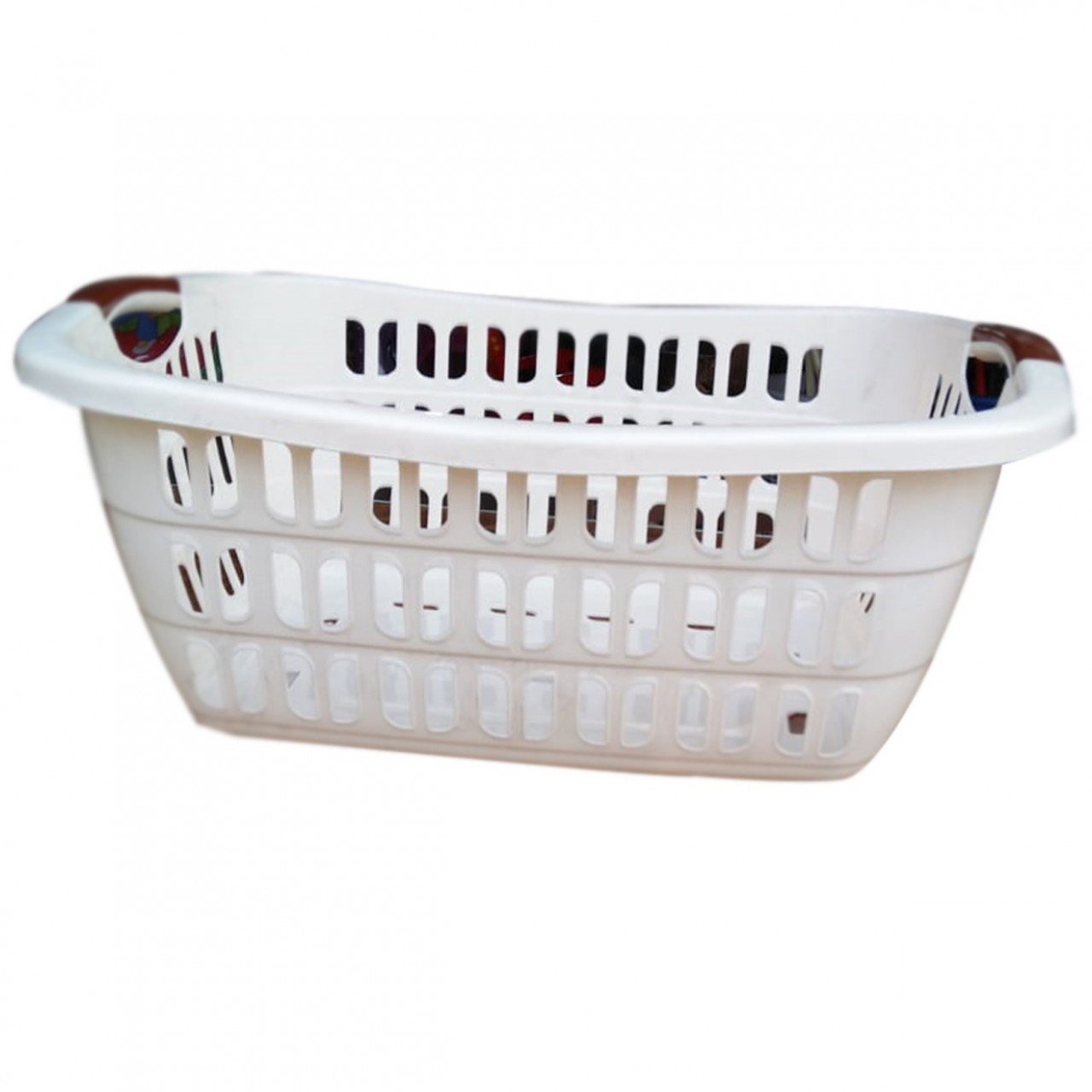 White Plastic Basket For Fruits & Vegetables