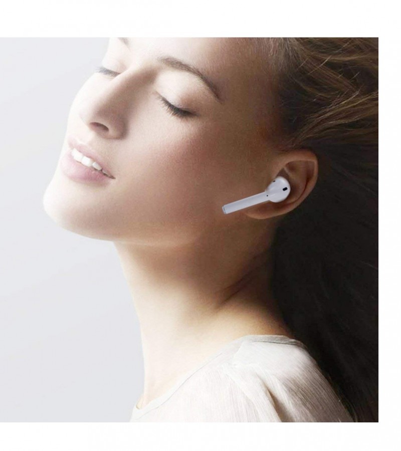 White Wireless Earbuds   BHS214