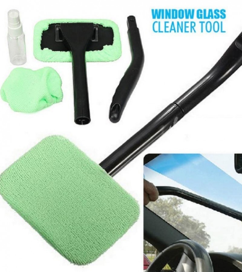Windshield Cleaner with Microfiber Cloth Handle with 30ML Spray Bottles Cleaning Tool