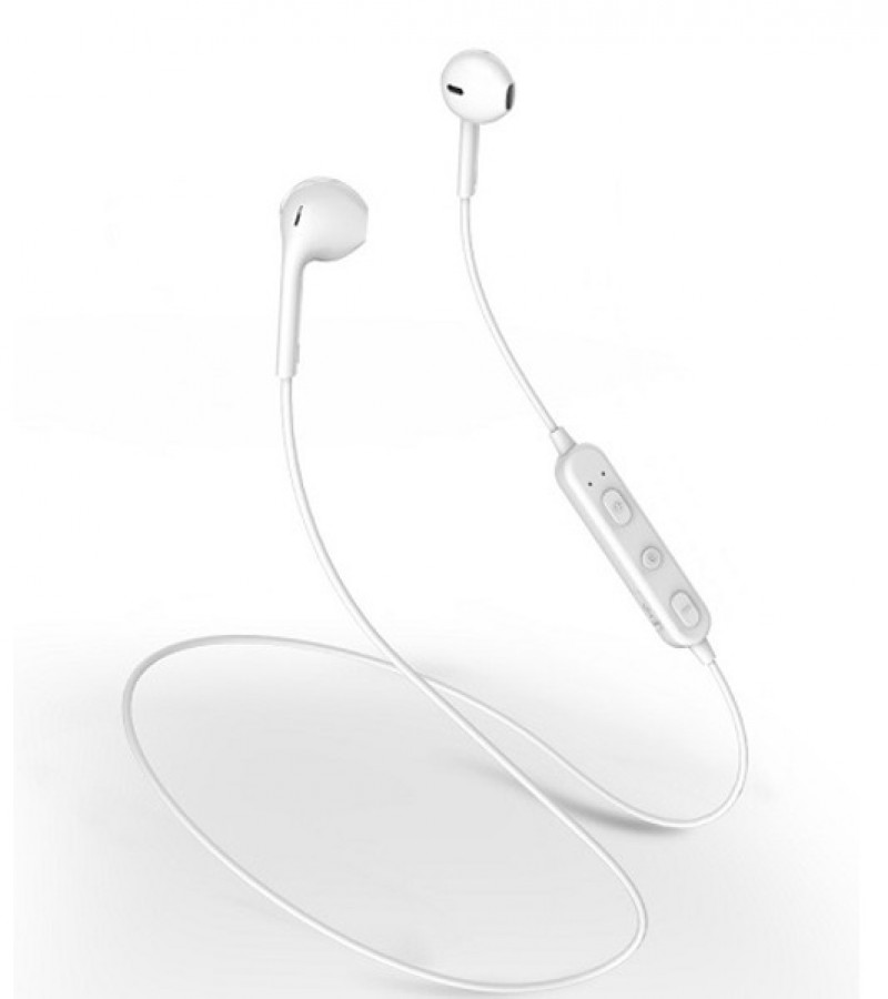 WiWU EB06 Bluetooth Earphones HiFi Sound Stereo Running Headphone Sports Handsfree Earbuds – White