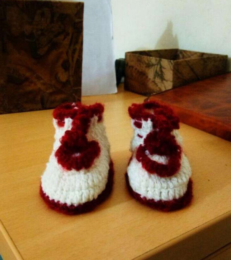 Woolen Shoes Handmade Crochet Baby Winter Boots