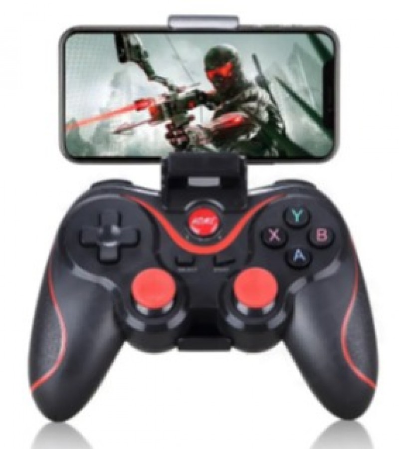 X3 Wireless BT Game Controller Joystick Gamepad With Phone Holder For Android IOS Smartphone