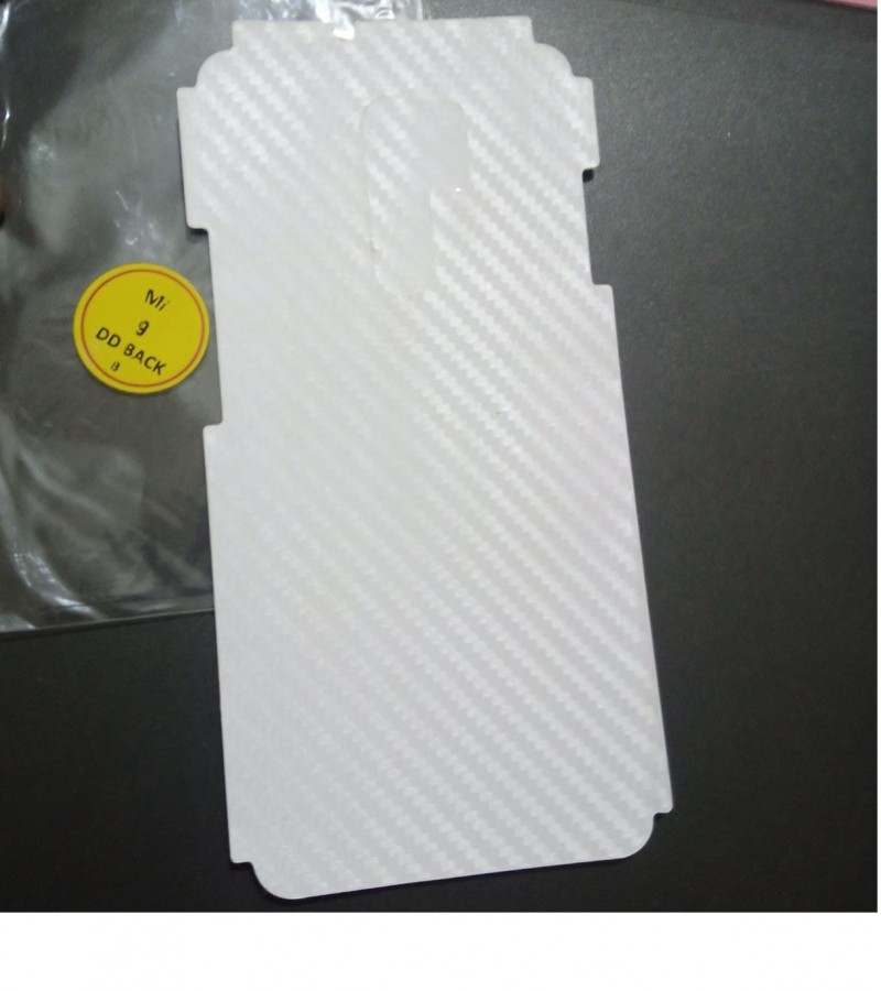 Xiaomi Mi 9 - Carbon fibre sheet - Matte Mosaic Design - Back Skin - Back Protector - Sheet