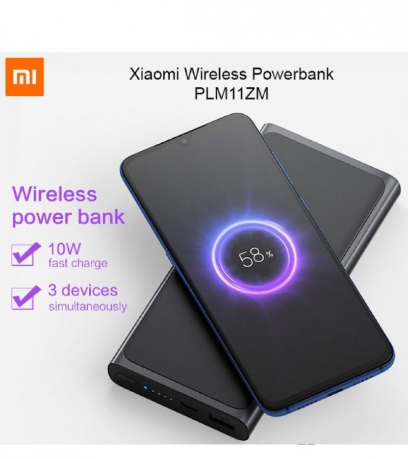 Xiaomi Mi Wireless Power bank 10000mAh Fast Wireless Charger PLM11ZM USB TypeC