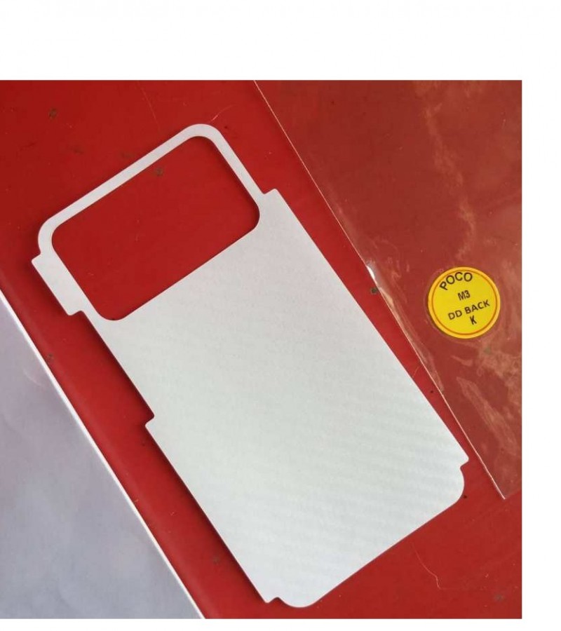Xiaomi Poco M3 - Carbon fibre - Matte Mosaic Design - Back Skin - Back Protector - Sheet - 020